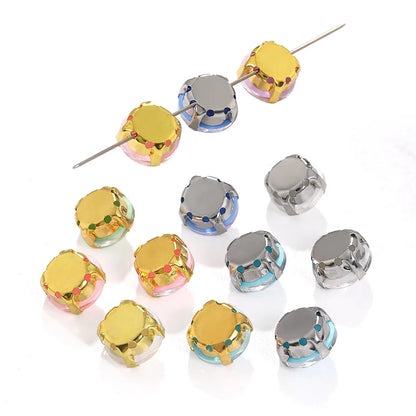 Acmore Crystal Hot Sales Loose Crystal Stone Rivoli Shape With Four Claws Sew on Decoration Jewelry Art Diy Accessories