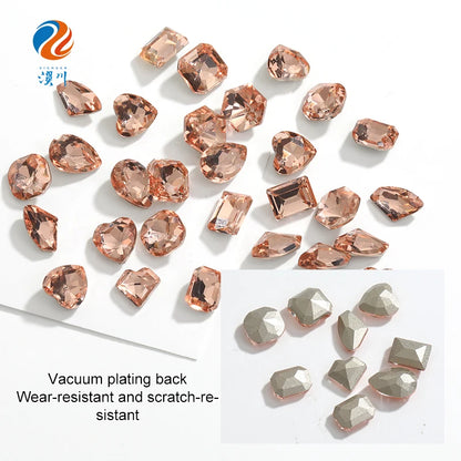 Acmore Crystal Light Padp Summer Style 3D Point Back More Shape Shiny Glass Crystal Nail Art Rhinestones