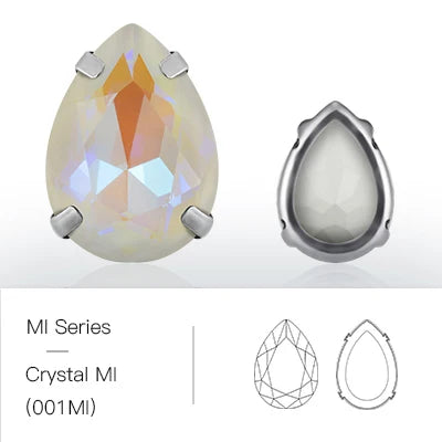 Acmore Crystal High Quality MI Sew on Stone Glass Rhinestone With Claw Setting for Point Back Nail Stones Decoration