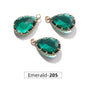 Acmore Crystal 13*18MM  Water Drop Transparent Crystal Glass Pendant with Claw Inlaid Rhinestone Pendant Accessories for Earrings & Necklace