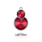 Acmore Crystal Double Rivoli Shaped Fancy Shiny 16 Colors Crystal Stones K9 Glass Alloy Back Pendant Necklace for DIY Earring Charms