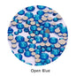 Acmore Crystal Gold Flat Back Round 40 Colors SS3-SS20 Mixed 3d Crystal ab Press on Nail Art Supplies Rhinestone Accessories