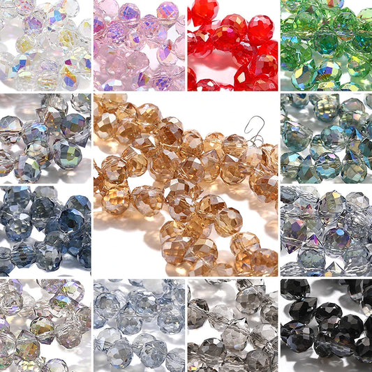 Acmore Crystal  8*10MM Shinning AB Color Faceted Cutting Strawberry  Tear Drop  Crystal Loose Beads Jewelry Accessories