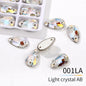 Acmore Crystal Drop Shape New  Color Series Crystal Flatback Sew on Rhinestone for Garment Shoes Bag Decoration