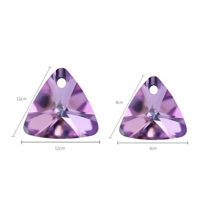 Xichuan Triangle Shaped 8/12mm New China Loose Point Back Crystal Stones Crafts Rhinestone for Jewelry Making Pendant Necklace