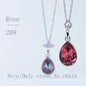 Acmore Crystal Drop Shaped Fancy Shiny Colors K9 Crystal Stones Alloy Back Pendant Necklace Deco Charms Jewelry Rhinestones Accessories