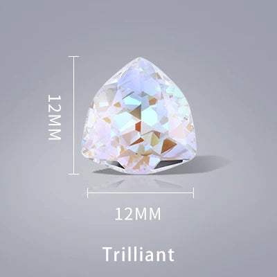 Acmore Crystal Fancy Loose Crystal Stones Glass Crafts Brand New Unfoiled Crystal Shimmer Glass Point Back Rhinestones for Bag Garment