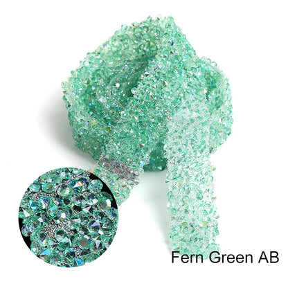 Acmore Crystal Wholesale 1.2cm Width Jelly Resin Strips Non Hotfix Stones Self-Adhevise Rhinestone Trim Sticker for DIY Tumbler