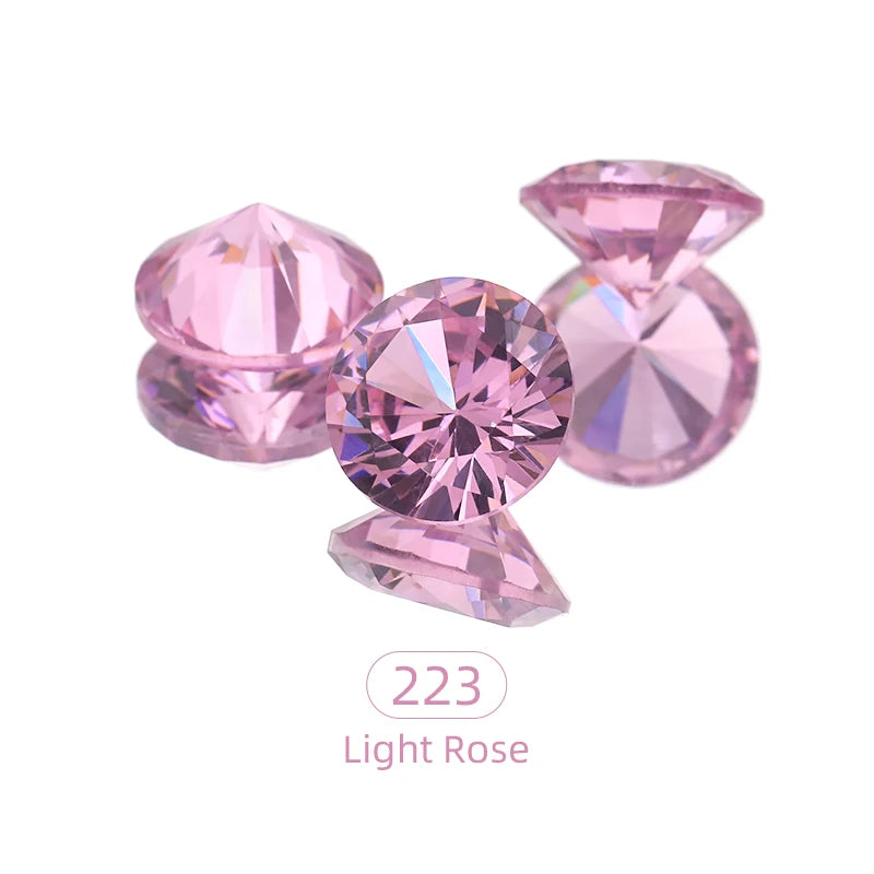 Acmore Crystal High Quality Colorful Round Zircon Transparent Pointeback Glass Rhinestone for Jewelry Making & Nail Art