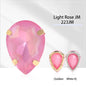 Acmore Crystal Aurora Mocha Pointback Drop Shaped Crystal Stone Rhinestone With Copper Hollow Claw Sew on Garment DIY Accessories