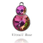 Acmore Crystal Double Rivoli Shaped Fancy Shiny 16 Colors Crystal Stones K9 Glass Alloy Back Pendant Necklace for DIY Earring Charms