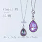 Acmore Crystal Drop Shaped Fancy Shiny Colors K9 Crystal Stones Alloy Back Pendant Necklace Deco Charms Jewelry Rhinestones Accessories