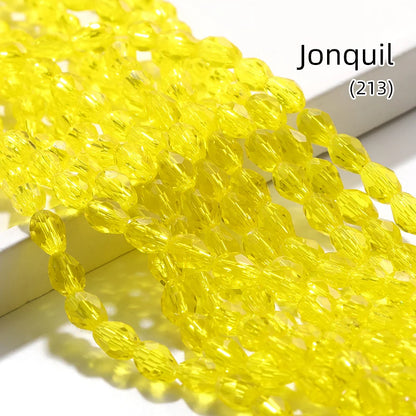 Acmore Crystal  6*8MM Water Drop Loose Stone Glass Crafts Waist Faceted  Crystal Beads Jewelry Finding Accessories for Necklace Earring