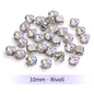 Acmore Crystal Moonlight Mixed Shapes Sew on Rhinestone With Silver Claw Setting DIY for Festival Decoration Accessories