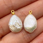 Acmore Crystal Fine Natural Freshwater Pearl Pendant Irregular Shape Star Circular Heart Baroque Pearl Charm DIY Jewelry Accessories