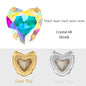 Crystal Ab Color Heart Shape Sewing Rhinestones With Golden Silver Claw Setting Peach Heart Hollow Claw Rhinestone