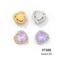 Acmore Crystal Wholesale Sew on Flatback Glass Heart Opal Mocha Loose Rhinestones Crystal Stones  DIY Art Decorations