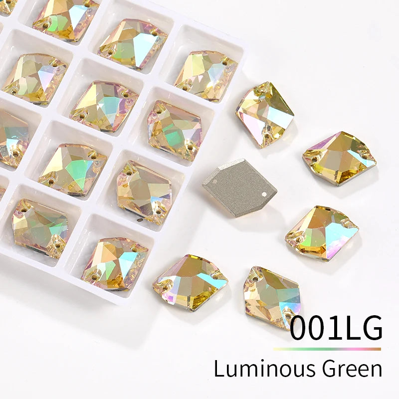 Acmore Crystal Cosmic  New Color Series Sew on Flat Back Glass Stone Crystal Sew on Rhinestone for Clothing Garment