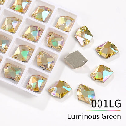 Acmore Crystal Cosmic  New Color Series Sew on Flat Back Glass Stone Crystal Sew on Rhinestone for Clothing Garment