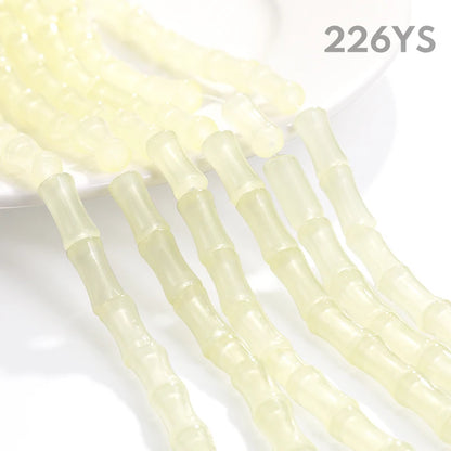 Acmore Crystal  Factory Sale 6*13mm Beads Bamboo Joint Bulk  Glass Crystal Loose Beads for Necklace Making DIY Jewelry