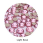 Acmore Crystal Gold Flat Back Round 40 Colors SS3-SS20 Mixed 3d Crystal ab Press on Nail Art Supplies Rhinestone Accessories