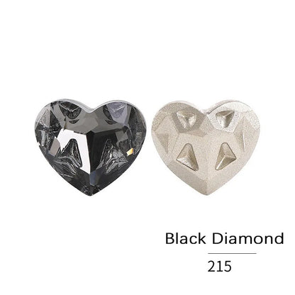 Acmore Crystal New Design Heart Shape K9 Glass Beads Point Back Fancy Loose Rhinestone for Clothing Accessories Wedding Dress