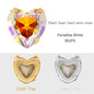 Crystal Ab Color Heart Shape Sewing Rhinestones With Golden Silver Claw Setting Peach Heart Hollow Claw Rhinestone