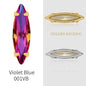 20 Colors Rhinestones Claw Settings Sew on Stones Crystal Rhinestones Gold Navette Claw Stones Navette Claw Stones