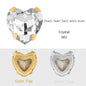 Crystal Ab Color Heart Shape Sewing Rhinestones With Golden Silver Claw Setting Peach Heart Hollow Claw Rhinestone