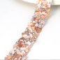 Acmore Crystal  Hot-Fix Gravel Tape 2cm Wide Rhinestone Chain Stone Cake Ribbon Trimming Wedding Decoration Sewing Accessories