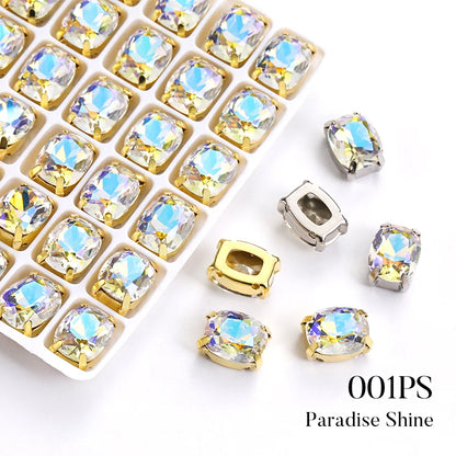Acmore Crystal High Quality Pillow Shaped Copper Claws Crystal Rhinestones for Sewing Accessories