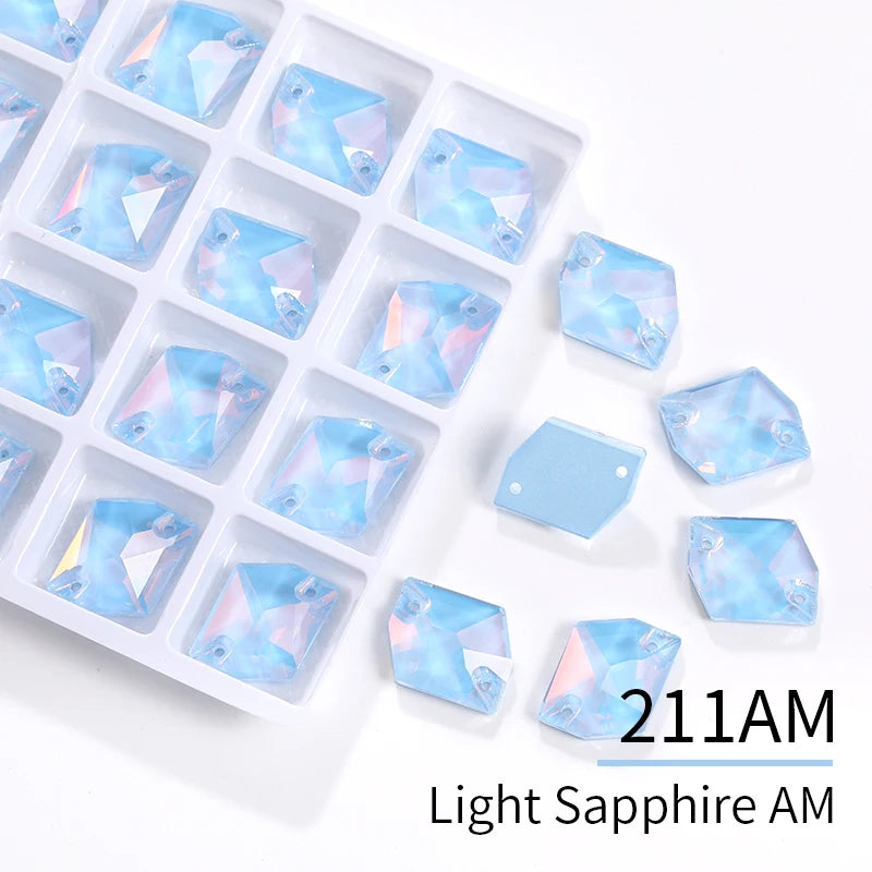 Acmore Crystal Cosmic  New Color Series Sew on Flat Back Glass Stone Crystal Sew on Rhinestone for Clothing Garment