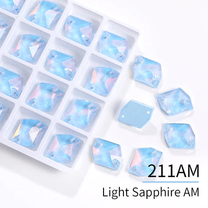 Acmore Crystal Cosmic  New Color Series Sew on Flat Back Glass Stone Crystal Sew on Rhinestone for Clothing Garment