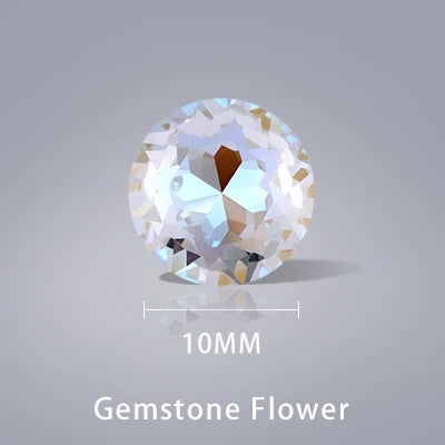 Acmore Crystal Fancy Loose Crystal Stones Glass Crafts Brand New Unfoiled Crystal Shimmer Glass Point Back Rhinestones for Bag Garment