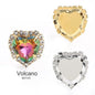 Acmore Crystal Flat Back Heart Crystal Rhinestone Flatback Sewing Supplies Stones for Diy Clothing DIY Nail Supplies