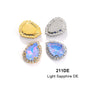 Acmore Crystal Hot Sale Wholesale Colorful Drop Stone With Cup Chain Flat Back Rhinestone Opal Mocha DE Glass Art Designs
