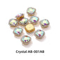 Acmore Crystal New Arrival Double-layers Cushion Shape Flat Back Claw Rhinestones Golden Sunflower Sew-on Crystal Glass for Clothing