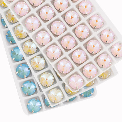 Acmore Crystal K9 Glass Sew on Rhinestones Rivoli Shape Fancy Stone for Clothing Garment