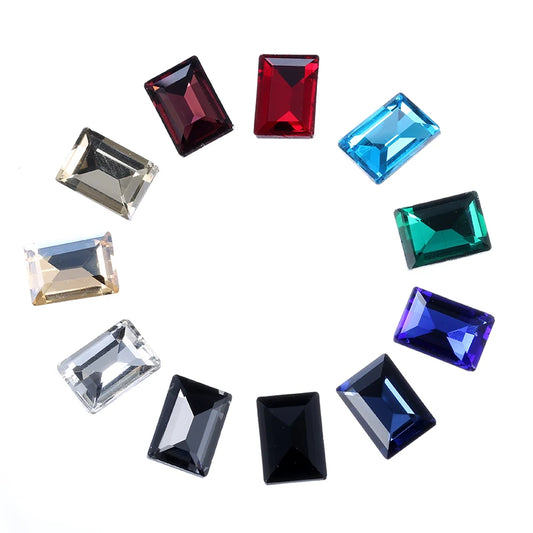 Acmore Crystal Wholesale Rectangle Point Back Fancy Rhinestone Jewelry Garment Bags Accessories