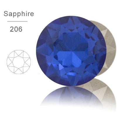 Acmore Crystal Gemstone Flower Round K9 Glass Rhinestones Crystal Pointback Glue on Clothing Making Nail Art Garment Crafts Jewelry