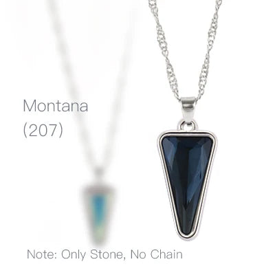 Acmore Crystal Fancy Derlta Shaped High Quality K9 Glass Alloy Pendant Necklace Jewelry Making Crystal Stone Earring Brooch Accessories
