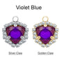 Xichuan Fat Triangle Shaped Crystal Stone K9 Glass Sew on Cup Chain Setting Shiny Colors Rhinestone Crafts Pendant Necklace