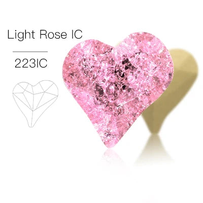 Acmore Crystal Sweet Heart Fancy Shaped Pointback K9 Glass Rhinestones Crystal Stones Crafts for Jewelry Making Garment Decoration