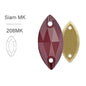 MK Series Flat Back Navette Sew on Stone for Clothing Decoration