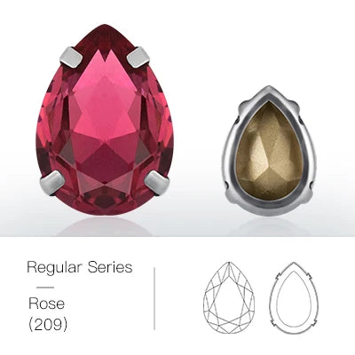 Acmore Crystal K9 Fancy Stone Sew on Rhinestones With 0.4mm Copper Setting for Clothing Sewing