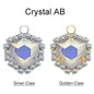 Xichuan Fat Triangle Shaped Crystal Stone K9 Glass Sew on Cup Chain Setting Shiny Colors Rhinestone Crafts Pendant Necklace