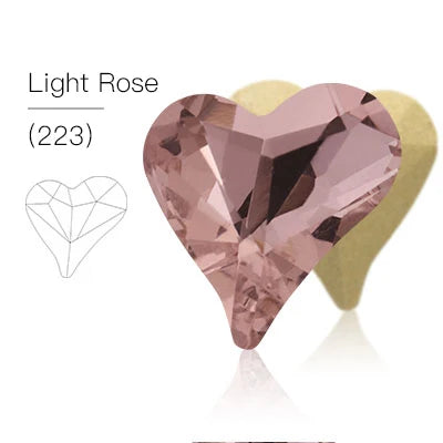 Acmore Crystal Sweet Heart Fancy Shaped Pointback K9 Glass Rhinestones Crystal Stones Crafts for Jewelry Making Garment Decoration