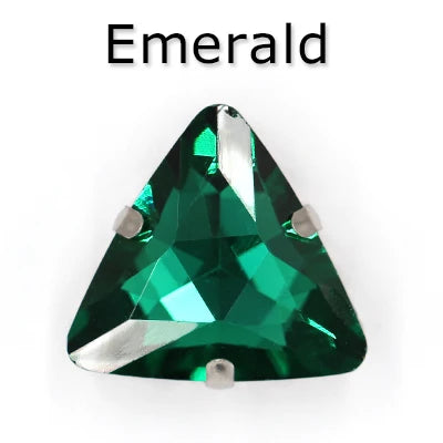 Colorful Triangle Crystal Stone With Claw Settings for T-Shirt Loose Rhinestones