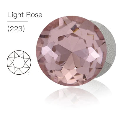 Acmore Crystal Gemstone Flower Round K9 Glass Rhinestones Crystal Pointback Glue on Clothing Making Nail Art Garment Crafts Jewelry