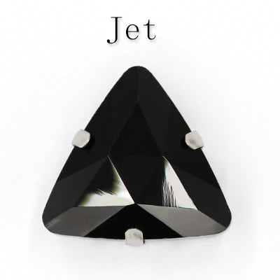 Colorful Triangle Crystal Stone With Claw Settings for T-Shirt Loose Rhinestones